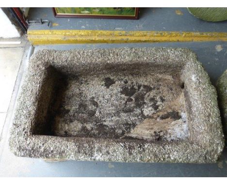 A heavy Cornish granite trough. 