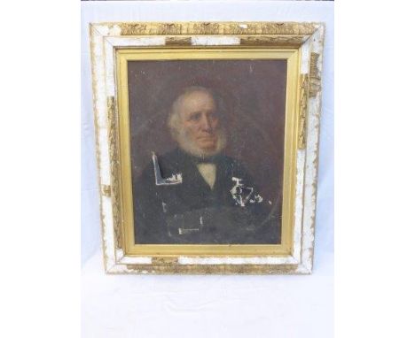 19TH CENTURY ENGLISH SCHOOL -  a portrait of a bearded gentleman, gilt framed. 