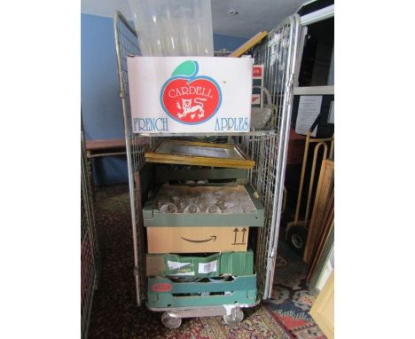 A stillage of china and glass including Masons, Denby, Aynsley, Poole pottery, part Brierly glass suite, advertising beer gla