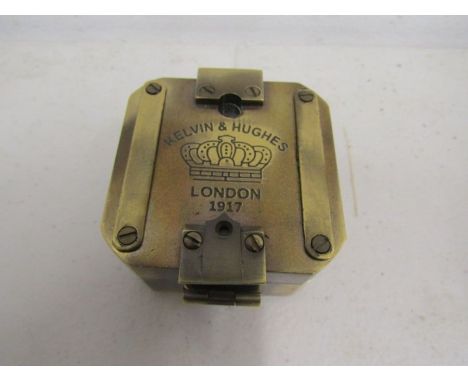 Kelvin &amp; Hughes London 1917 brass compass