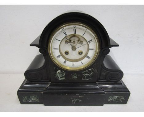 Victorian slate mantle clock by Henry Marc of Paris