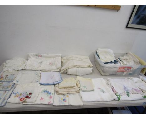 A collection of vintage linens