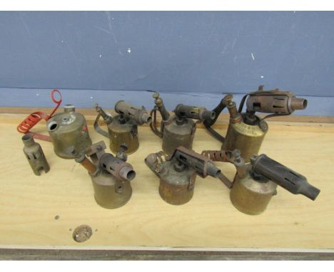 7 Vintage brass blow torches&nbsp;