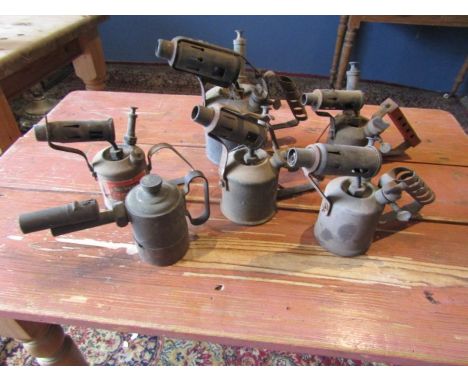 6 Vintage brass blow torches&nbsp;