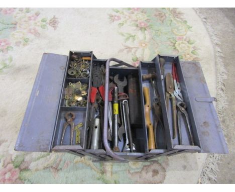 Metal toolbox with tools&nbsp;