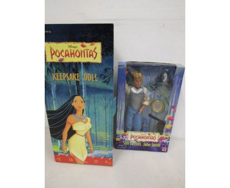 Disney Pocahontas keep sake doll and Mattel&nbsp; Pocahontas John Smith sun colours both boxed&nbsp;