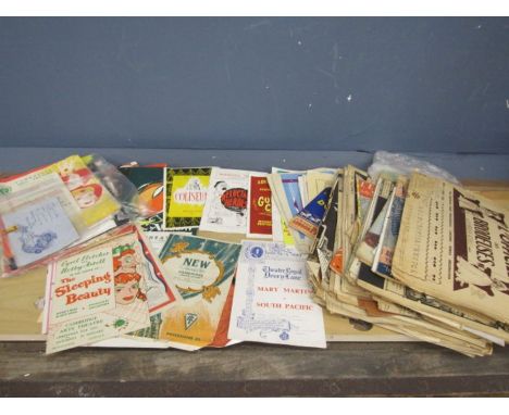 Vintage Dress patterns and Broderie Lyonnaise patterns along with a quantity of theatre programmes