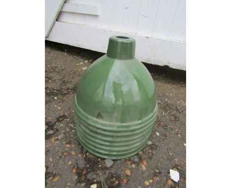 7 Matching enamel industrial pendant light shades. Diameter 9" approx&nbsp;