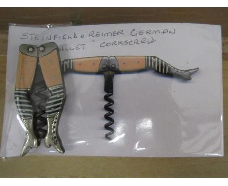 Steinfield &amp; Reimer German antique ballet leg corkscrew 1894