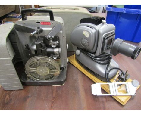 Bell 7 Howell cine projector in working order except for light and a slide projector also working