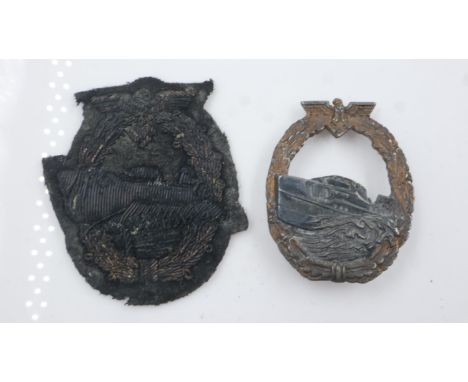 WWII German Kriegsmarine Schnell Boot (Fast Boat) Badge. Maker: Friedrich Keller Oberstein. The Allies referred to them a E-B