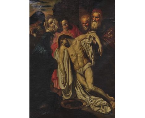 Peter (Pieter) van Mol1599 Antwerpen - 1650 Paris, nachDie Beweinung ChristiÖl auf Lwd. 142 x 102 cm. Doubliert. Rest. Besch.