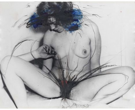 Arnulf Rainer1929 Baden b. Wien - lebt in Wien und Enzenkirchen/Oberöst.Der geheimnisvolle Griff (Zyklus Frauensprache). 1977