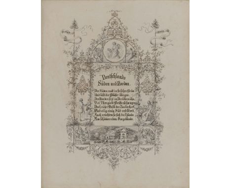 Eugen Napoleon Neureuther1806 München - 1882 ebenda, zugeschrieben"Deutschlands Süden und Norden"R. u. von fremder Hand bezei