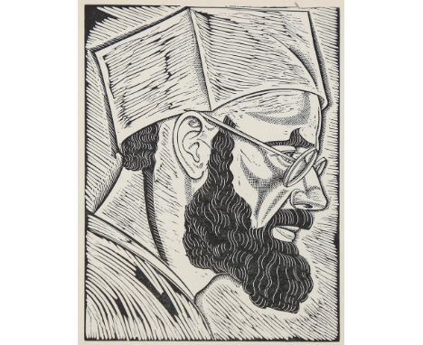 Eric Gill, lithograph, portrait study, image 18cm x 13cm, mountedSlight paper discolouration 