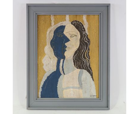 Carol Maddison, oil on board, portrait, 40cm x 29cmGood condition 