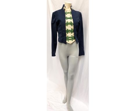 SCOTTISH BALLET - THE LILAC GARDEN - WHISTLERthe two piece costume featuring a short blue jacket with cream and green embosse
