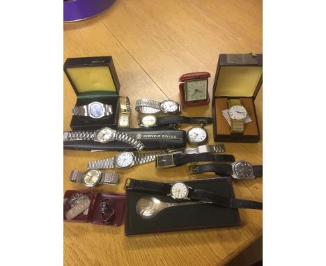 Silver jewellery, spoon and vintage watches to inc an Automatic Kienzle example