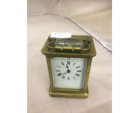 A 19th/20th century brass carriage clock