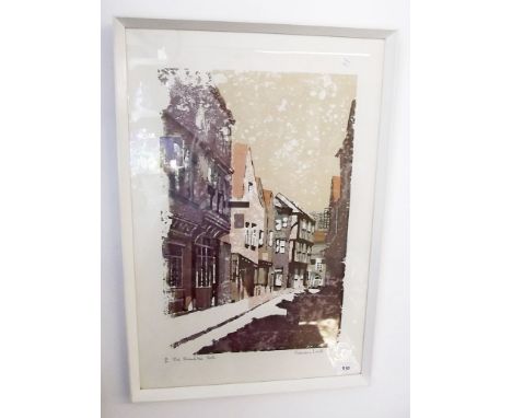 Norman Wade - lithograph 'The Shambles York', signed in pencil - 63 x 42 cm