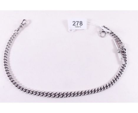 A silver watch chain - 40g