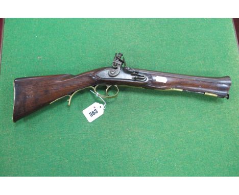 Flintlock Blunderbuss with Flared Barrel, plain unmarked lock and walnut stock numbered '136'.Lot 363 - there is no indicatio