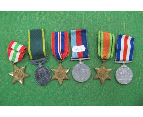 A WWII British Medal Group, includes 1939/1945 Star, France and Germany Star Defence Medal, Victory Medal and Territorial Arm