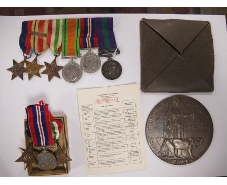 Medals - 1939 - 45 Star, Africa Star with 1st Army Bar, Italy Star, Defence Medal, War Medal 1939 - 45, Palestine 1945 - 48, 