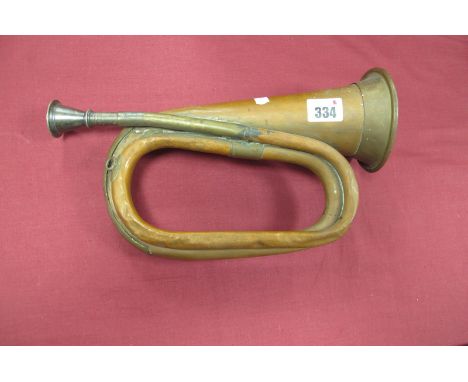 WWII Era British Bugle, impressed with' A.F. Matthews (DRS) Ltd, Makers London 1942'.