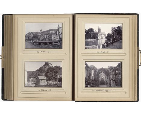 Germany/Westfalen -- Views of Westfalen. Circa 1896. Circa 60 collodion paper prints. Each 9,5 x 13,5 cm. Some with number in