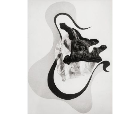 Brill, Fritz -- "Freie Form". 1951. Vintage gelatin silver print. 28 x 22 cm. Photographer's stamp, address Hofgeismar and ex