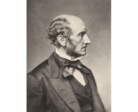Mill, John Stuart -- Photographer: Stereoscopic Company, London. Portrait of John Stuart Mill (1806-1873). 1870/printed circa