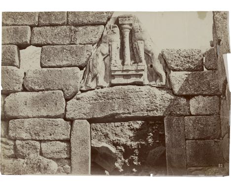 Schliemann Excavation / Greece -- Photographer unknown. Views of the Heinrich Schliemann excavation, Greece. 1870s. 2 albumen