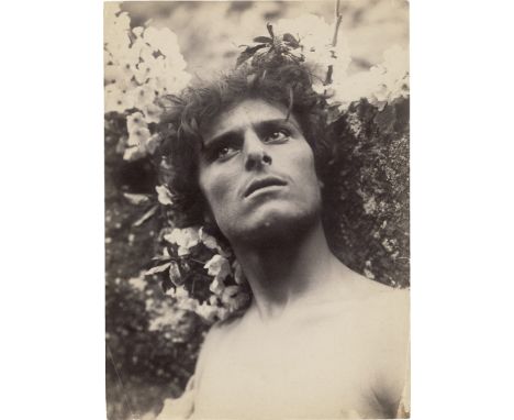 Plüschow, Guglielmo -- Male portrait. Circa 1900. Albumen print. 22,5 x 16,5 cm. Number 6863 in blue crayon and photographer'