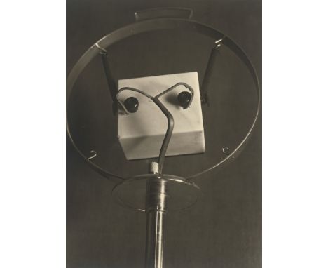 Kessels, Willy -- Microphone. 1932. Vintage gelatin silver print. 24,8 x 16,8 cm. Photographer's blindstamp in lower right; p