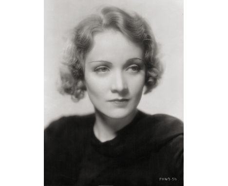Film Photography -- Photographer unknown. Portrait of Marlene Dietrich for "Dishonored". 1931. Vintage ferrotyped gelatin sil