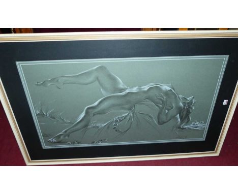 Anthony Brandt (1925-2009) - Reclining female nude, lithograph, 57x106cm, 3rd edition, proof No. 771