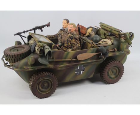 21st Century Toys - Dragon - An unboxed and customised 21st Century Toys German Schwimmwagen with two unboxed 1:6 scale Drago