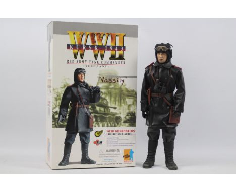 Dragon - A boxed Dragon #70210 1:6 scale WW2 Kursk 1943, "Vassily', Red Army Tank Commander (Sergeant). The figure appears to