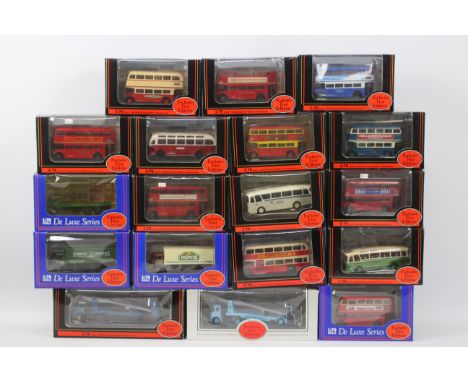 EFE - 18 x boxed truck and bus models in 1:76 scale including Bristol MW Coach # 16204, Open Top Routemaster # 17901, Atkinso