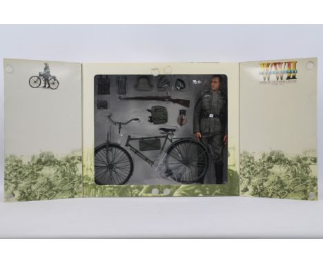 Dragon - A boxed Dragon #70155 WWII France 1944 1:6 scale "Dieter' Wehermacht Infantryman &amp; Bicycle. The figure and acces