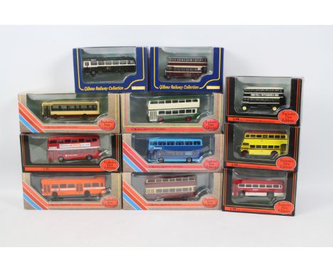 EFE - Gilbow - 11 x boxed bus models in 1:76 scale including MCW Leyland Atlantean in OK Motor Services # 16531, Leyland Olym