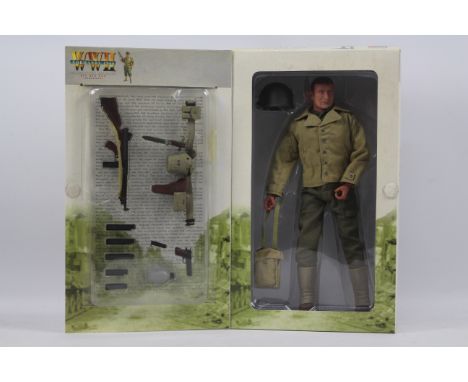 Dragon - A boxed Dragon #70021 1:6 scale WW2 Normandy 1944, "Dave" 1st Infantry Division 'Big Red One' (Sergeant). The figure