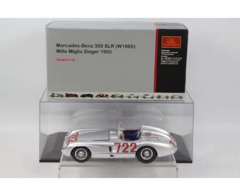 CMC - MercedesBenz 300 SLR - Diecast Model. A 1:18 Scale Model of a Mercedes-Benz 300 SLR Mille Miglia, 1955 Karl Kling, Star