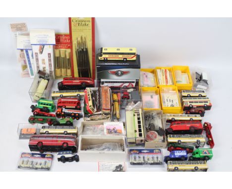 Corgi - Schuko - EFE - Bachmann - Repair. A large collection of over 40 loose and boxed diecast model busses, cars, transport