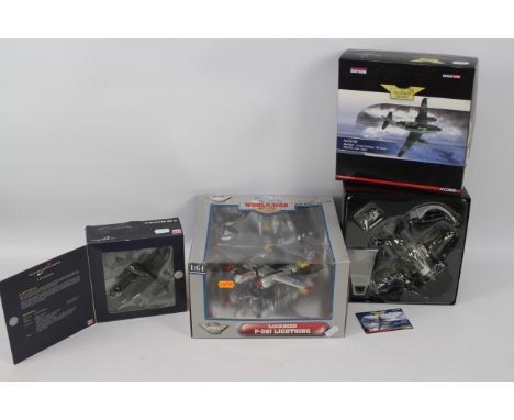 Corgi - Yat-Ming - Hobby Master - 3 x boxed aircraft models, limited edition Messerschmitt Me262B 2 seat trainer # AA35708 nu