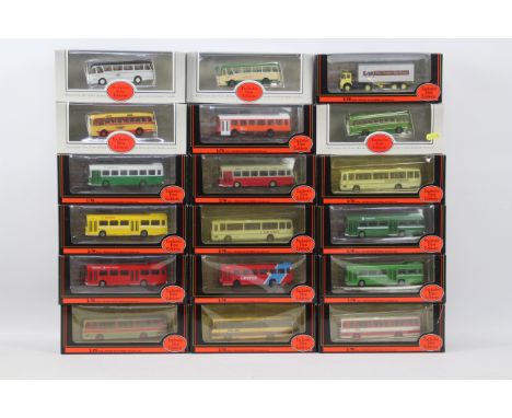 EFE - 18 x boxed bus and truck models in 1:76 scale including Hants &amp; Dorset Leyland National # 15101, Yelloways Harringt