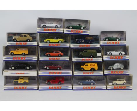 Dinky Matchbox - 18 x boxed models in 1:43 scale including Triumph Stag # DY-28, MGB GT # DY-3, Land Rover # DY9-B, Ford V8 P