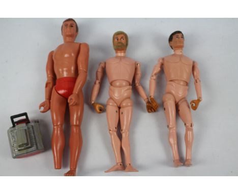 Palitoy - Hasbro - Kenner - Two vintage unboxed Action Man figures, with an unboxed naked 'Steve Austin - Six Million Dollar 