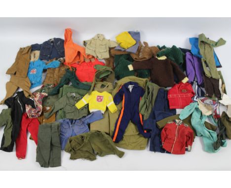 Palitoy - Action Man - A bundle of Action Man part uniforms / clothing. Lot includes a quantity of homemade knitted clothing,